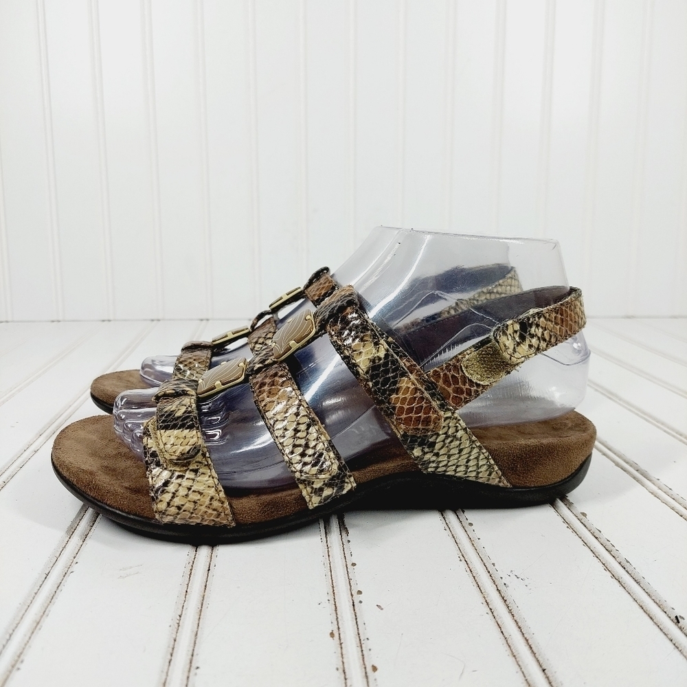Vionic Women's Rest Amber Support Natural Snake Summer Sandals K891